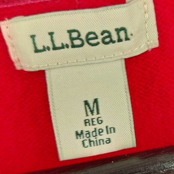 L.L Bean Women's Cashmere Classic, Crewneck Red Size Medium - Picture 2 of 11